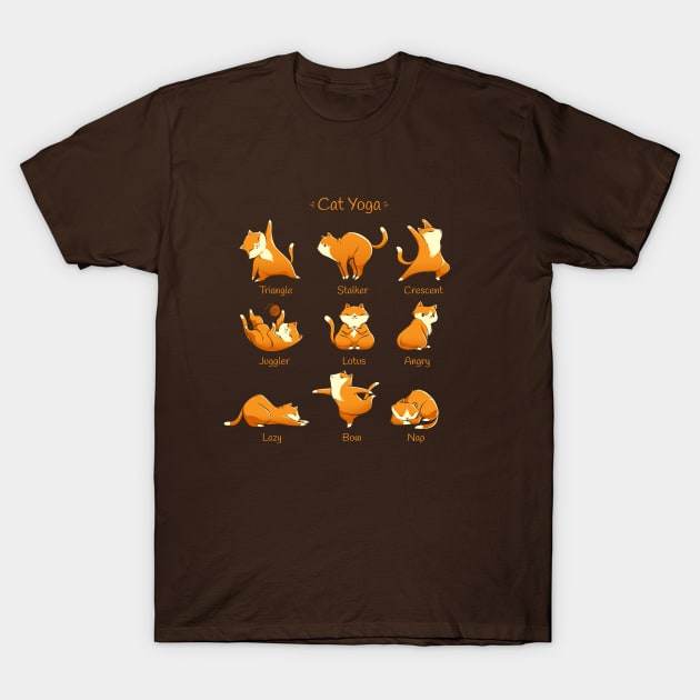 Yoga Cat T-Shirt by Tobe_Fonseca